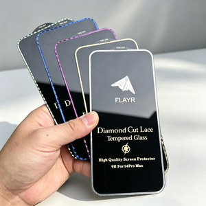 Protection d'écran en verre trempé HD transparente, anti-casse, à découpe diamantée 9H, économique, pour <span class=keywords><strong>iPhone</strong></span> 15 16 17 13 Pro Max - Product Image 5