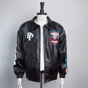 แจ็คเก็ตหนัง PU แบบยูนิเซ็กซ์ สำหรับขี่มอเตอร์ไซค์ <span class=keywords><strong>ง</strong></span>านปัก 3 มิติ ลายนกอินทรีทั้<span class=keywords><strong>ง</strong></span>ตัว หนา ทนทาน คุณภาพสู<span class=keywords><strong>ง</strong></span> เสื้อคลุมสำหรับขี่มอเตอร์ไซค์ - Product Image 6