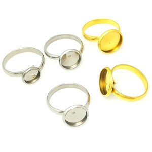 Base Ajustable de Acero Inoxidable para Anillos, Componente Metálico Redondo para Fabricación de Joyería - Product Image 3
