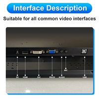 Monitor Gaming con Marco de Aluminio 4:3 USB, Nuevo, Negro, con Panel Táctil Capacitivo de 21.5 Pulgadas, Piezas de Gabinete Cómodas, Garantía de 30 Días