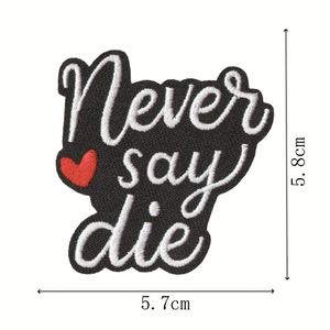 New Fashionable Embroidered <b>Black</b> White English Letters Patches for Clothing Hat Decoration Decoration - Product Image 2