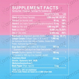 Capsules de <span class=keywords><strong>collagène</strong></span> de haute qualité Amaz OEM 14 en 1 avec biotine, complément pour cheveux, peau et ongles, capsules de <span class=keywords><strong>collagène</strong></span> et biotine, <span class=keywords><strong>beauté</strong></span> - Product Image 5