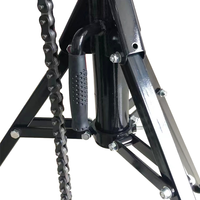 Étau d'établi manuel portable H404 robuste en acier avec trépied à chaîne, rouge, avec enclume, supportant une charge de 1/8 "-6" et 400 kg