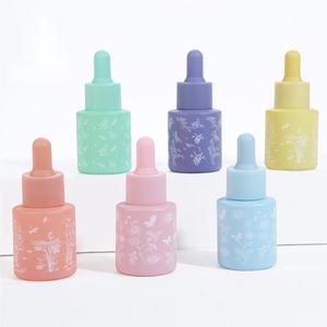 ขวดหยดน้ำเคลือบด้านคุณภาพสูง30มล. ภาชนะใส่เซรั่มแก้วทรงกระบอกขวดแก้วขวดใส่น้ำมันหอมระเหยพร้อมหลอดหยด - Product Image 3