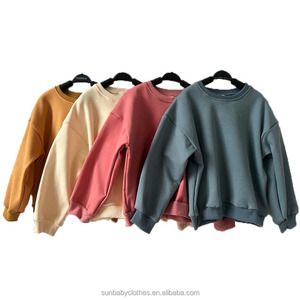 Maglione abbinato alla famiglia personalizzato morbido pullover solido in spugna francese per genitori e bambini per l'autunno - Product Image 2