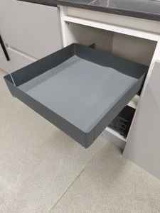 سلة أدوات تخزين للمطبخ قابلة للسحب بعرض 400 مم، ملحق مدمج للخزانة مع نظام انزلاق مسطح مزود بمخمد - Product Image 2