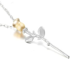 5pcs 3D Rose Pendant Charm Necklace Final Rose Flower <strong>Beauty</strong> <strong>and</strong> <strong>Beast</strong> <strong>Jewelry</strong> Women Girls Party Gift - Product Image 1