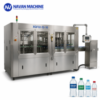 Mesin pengisian air otomatis penuh untuk hewan peliharaan, mesin pembotolan putar untuk air mineral murni, lini produksi air kecil.