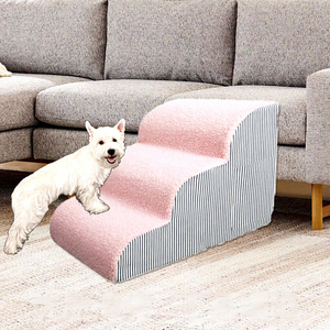 <span class=keywords><strong>Escaleras</strong></span> Modernas <span class=keywords><strong>de</strong></span> Lujo para Mascotas, Perros y Gatos, Ajustables, con Marco <span class=keywords><strong>de</strong></span> Plástico/Madera, Cubierta Extraíble y Lavable <span class=keywords><strong>de</strong></span> Algodón/Poliéster, Portátiles y Duraderas - Product Image 2