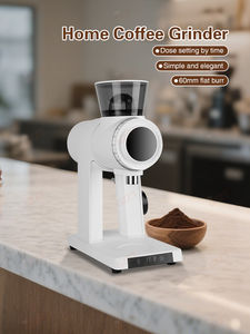 Ajuste de finura de 14 niveles Cuantitativo Eléctrico 60MM Rebabas planas Molinillo de granos de café Espresso Fresadora de café 110V 220V - Product Image 6