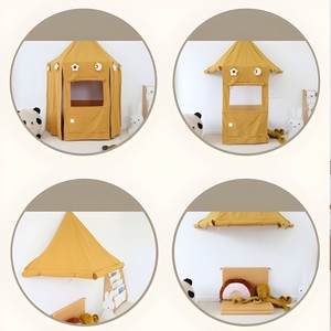 <span class=keywords><strong>Tenda</strong></span> a Mezzaluna in Tela di Cotone 100% Pieghevole Facile da Montare <span class=keywords><strong>Tenda</strong></span> da Gioco Quadrata in Tessuto Bianco per Interni ed Esterni - Product Image 5