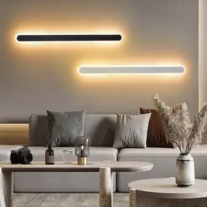 מודרני ארוך אלומיניום מלבן בצורת אור מעוקל LED ארוך קיר אור