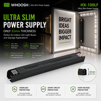 HX-100LF-12 100W 12V 8.33A Alimentation LED AC/DC ultra-mince en aluminium pour éclairage public, transformateur de driver
