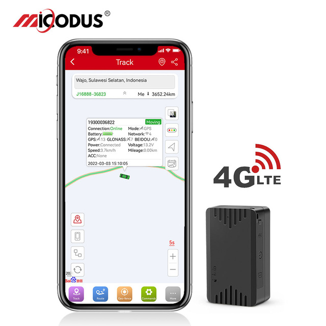 Mini Size Portable GPS Tracker 4G MiCODUS ML100G Wireless Waterproof Asset Tracking Device Realtime With Microphone