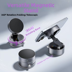 Support de téléphone magnétique pliable pour voiture à aspiration sous vide A3 360 °   Rotation 200 % plus résistante, fermeté accrue, sans résidus, stable et sûre pour la conduite automobile - Product Image 2