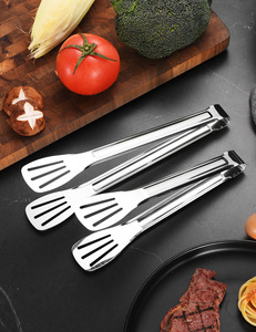 Pinces <span class=keywords><strong>de</strong></span> <span class=keywords><strong>cuisine</strong></span> en acier inoxydable or Offre Spéciale pour griller et servir un outil <span class=keywords><strong>de</strong></span> steak <span class=keywords><strong>de</strong></span> barbecue Design élégant - Product Image 6
