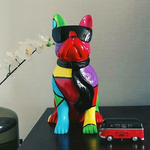 Decoración creativa de <span class=keywords><strong>bulldog</strong></span> para el hogar, artesanía de resina con personalidad para oficina, centro comercial - Product Image 3