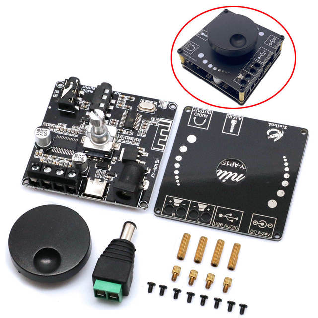 Sinilink Bluetooth 5.0 10W/15W/20W Stereo Power Amplifier Board Mobile Control APP 12V/24V High Power Digital Amplifier Module