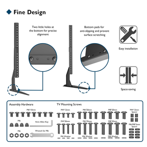 Support de télévision de table universel sur pied pour écrans de télévision de 22 à <span class=keywords><strong>65</strong></span> pouces-Peut contenir en toute sécurité 50kg et max. <span class=keywords><strong>VESA</strong></span> 800x400mm - Product Image 5