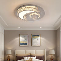 Ventilateur de plafond LED moderne de luxe avec lustre en cristal, silencieux et invisible, pour salle à manger et chambre à coucher