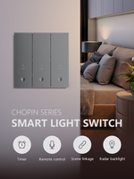 Shinke — interrupteur mural Zigbee avec télécommande, pour luminaire de maison, kit d'automatisation intelligent, série chopper