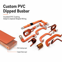 Barre omnibus en cuivre isolée en PVC, formée sur mesure, 100A, pour connexion rigide et souple, pour pack de batteries à énergie nouvelle et onduleur