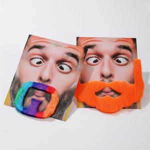 Moustaches autocollantes pour fête, moustaches artificielles roses, <span class=keywords><strong>barbe</strong></span>, costume, autocollant rose, assortiment de moustaches, accessoires de costume - Product Image 1