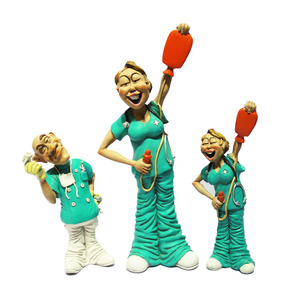 Nhựa Trang Trí Nhà Suvenir Món Quà Tùy Chỉnh Công Việc Công Nhân Bức Tượng Đất Sét Hình Điêu Khắc Hiện Đại Nha Sĩ - Product Image 6