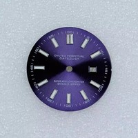 Montre pour femme Datebook Double Nail 24,5 mm compatible avec le mouvement NH05, luminescente dans le noir