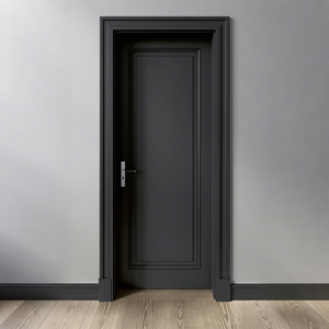 Puerta Interior Minimalista de Madera Sólida Personalizada, Puerta de Dormitorio con Apertura Lateral Acabada, con Características de Prevención de Incendios e Insonorización - Product Image 6