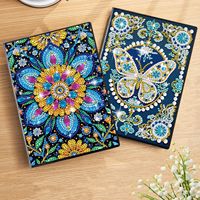 Carnet de notes de peinture diamant motif nature morte florale, fait main, sans cadre, moderne, minimaliste, cadeau créatif pour entreprise