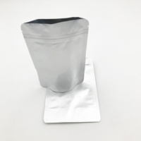 Sachet Doypack non imprimé avec fermeture éclair, en feuille d'aluminium, emballage barrière pour boissons, surface pour impression par héliogravure