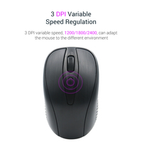 Souris d'ordinateur noire clavier souris de jeu USB sans fil souris optique de pilote d'ordinateur portable