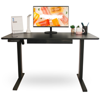 Bureau de direction, bureau debout, bureau électrique debout, table de bureau avec tiroirs, table d'ordinateur réglable en hauteur, rangement
