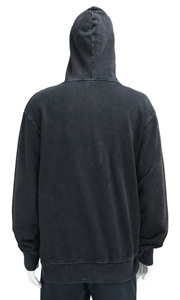 Sudadera con capucha para hombre HG2703, personalizada con bordado, corte regular, forro de satén, lavado ácido, cremallera completa, pedrería, para invierno - Product Image 5