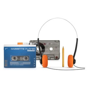 Reproductor de casetes EPOK Rewind+ Azul y Gris BTTAPEBL - Product Image 3