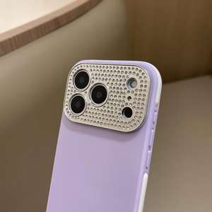 Funda <span class=keywords><strong>de</strong></span> silicona <span class=keywords><strong>de</strong></span> alta gama con diamantes brillantes para la lente <span class=keywords><strong>de</strong></span> la cámara, para <span class=keywords><strong>iPhone</strong></span> 16, 15, 14, <span class=keywords><strong>13</strong></span>, 12, 11, 17 <span class=keywords><strong>Pro</strong></span> Max - Product Image 3
