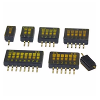 SMD SMT Schiebeschalter 1P 2P 3P 4P 5P 6P 8P 10P 1,27mm Positionierung DIP Schwarz Pitch-Kippschalter Schwarzer Schnappschalter