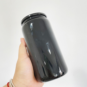 Bidon en forme de boisson Borosilicate solide de couleur brillante 16oz peut en verre lisse 16oz coloré peut en verre pour UV DTF wrap - Product Image 6