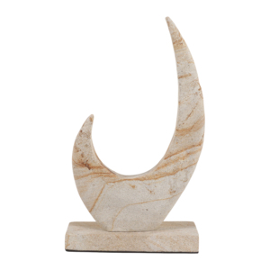 Sculpture en pierre Crescent Palimanan, figurine décorative pour la maison, le salon, la salle de bain, le bureau, l'étagère, la table basse - Product Image 4