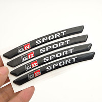 Autocollants de roue de voiture avec Logo GR Sport en aluminium, 4 pièces/ensemble, pour Toyota Yaris CH R RAV4 Corolla Hilux GR Gazoo Racing, accessoires