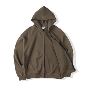 เสื้อฟลีซเนื้อแน่นใหม่ 100% ผ้าฝ้าย ระบายอากาศได้ดี สวมใส่สบาย อุ่น หนานุ่ม เป็นมิตรกับสิ่งแวดล้อม สำหรับฤดูหนาว มีซิป ซับในด้วยผ้าไหมพิมพ์ลาย สำหรับผู้ชาย - Product Image 1