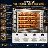 Machine à rôtir le poulet au gaz et à l'électricité, en acier inoxydable, Xinzhuolian JGT-4P, garantie 1 an pour les restaurants