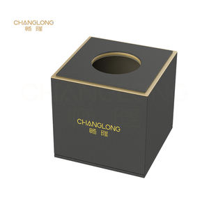 Современный роскошный кожаный чехол для салфеток квадратной формы для гостиничных принадлежностей - Product Image 1