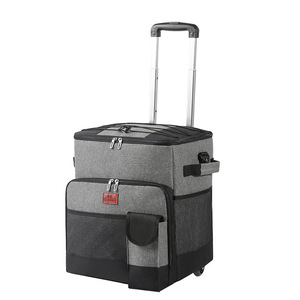 Insulated Thermal Sac <b>Suitcase</b> Eats Fast Food Delivery Bag With Wheels Wholesale Insulated Food Transport Bag - Product Image 1