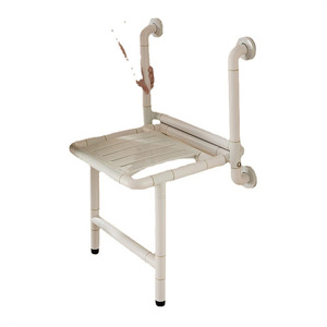 Wall Mounted <b>Shower</b> Seat <b>Folding</b> Bath <b>Stool</b> With Grab Bar Non Slip Chair For Elderly 150 Kg Capacity - Product Image 5