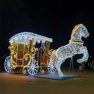 إضاءة حديقة LED مخصصة على شكل عربة، أضواء زينة للمهرجانات، إضاءة LED منخفضة الجهد للحدائق الخارجية - Product Image 1