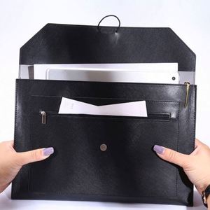 Portafolio de Cuero Sintético A4 con 2 Bolsillos, Carpeta Portadocumentos con Cierre Elástico - Product Image 3