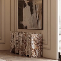 Buffet de luxe italien peint à la main, table de contrôle de couloir de meubles de salon de villa