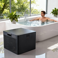Mini refroidisseur d'eau avec compresseur en acier inoxydable 0,3 CV, Wi-Fi, 110/220 V, pour bain de glace intérieur et extérieur, personnalisable